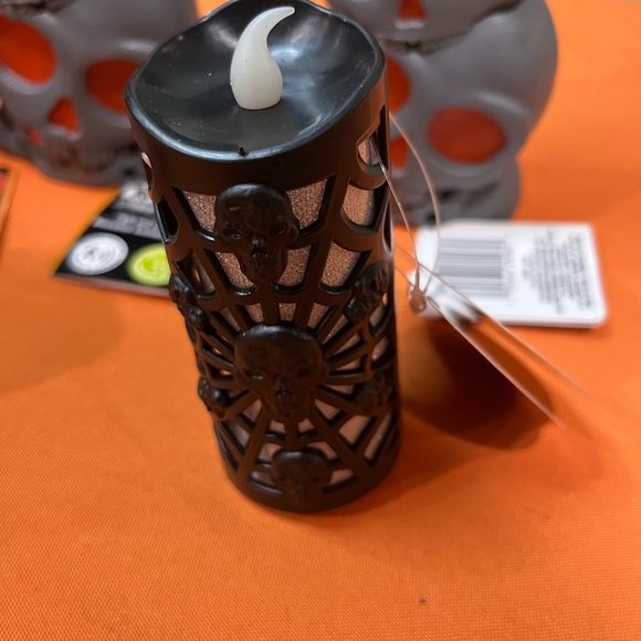 Gray Skull String Lights and Black Spider LED Candles - Picture 8 of 11